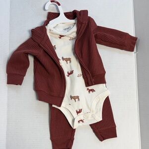 Carter's Brown and Cream Bodysuit Set